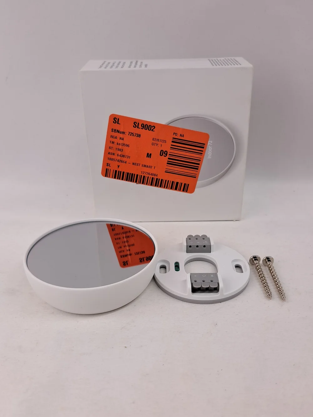 Google Round Battery-Powered Thermostat - White